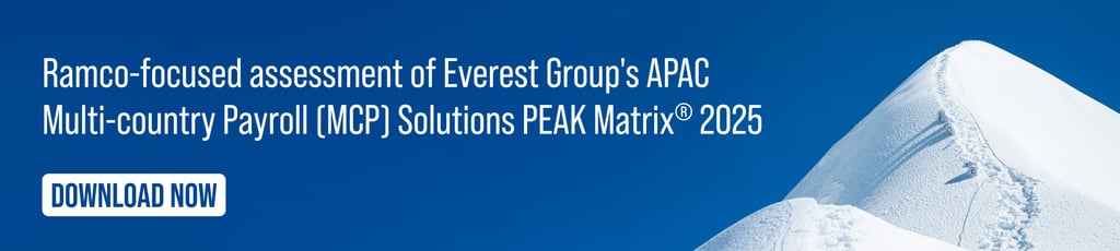 Leader in Everest Group's APAC Multi-country Payroll (MCP) Solutions PEAK Matrix 2025