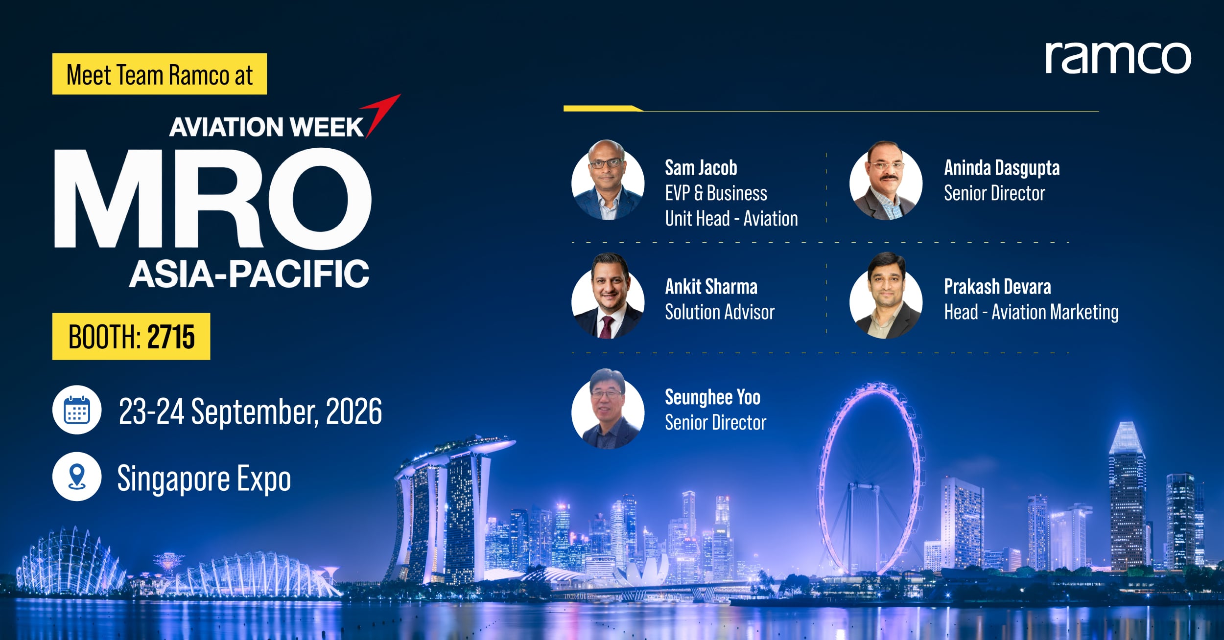 Meet Team Ramco at: MRO Asia-Pacific 2026
