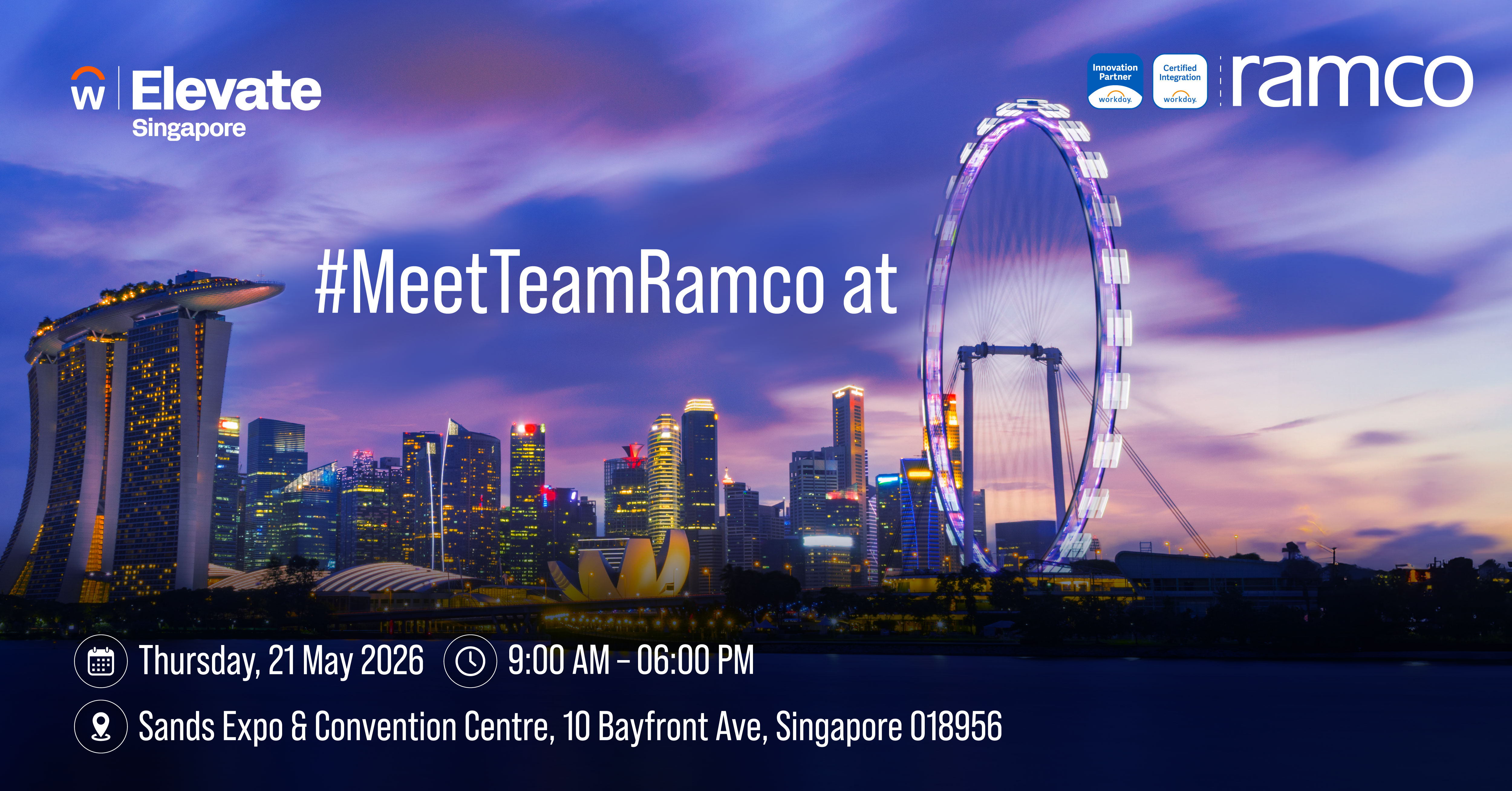 Meet Team Ramco at: Workday Elevate Singapore 2026